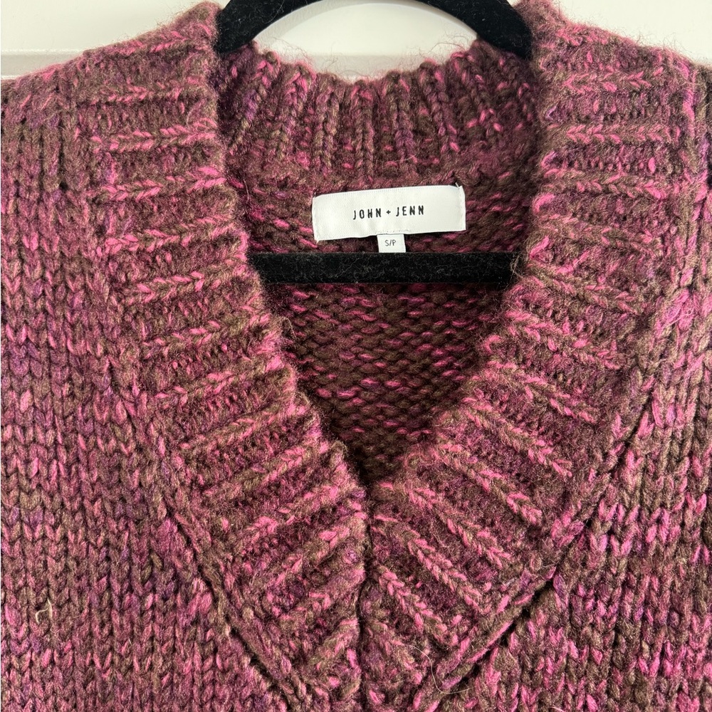 Free People John + Jenn Maroon V-Neck Sweater Vest - Picture 3 of 3